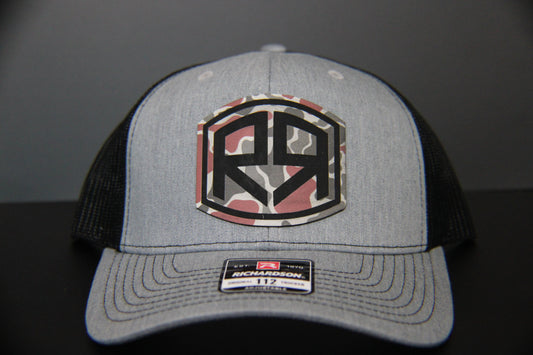 Heather Gray/Black - Red Camo - Richardson 112