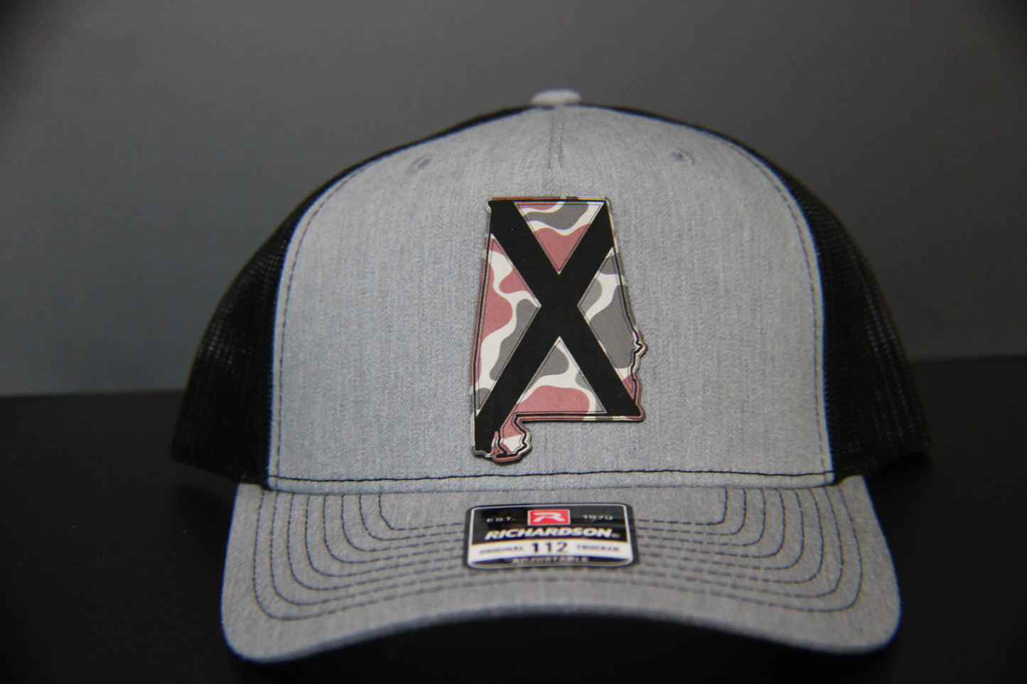 Heather Gray/Black- Red Camo AL - Richardson 112
