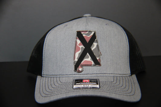 Heather Gray/Black- Red Camo AL - Richardson 112