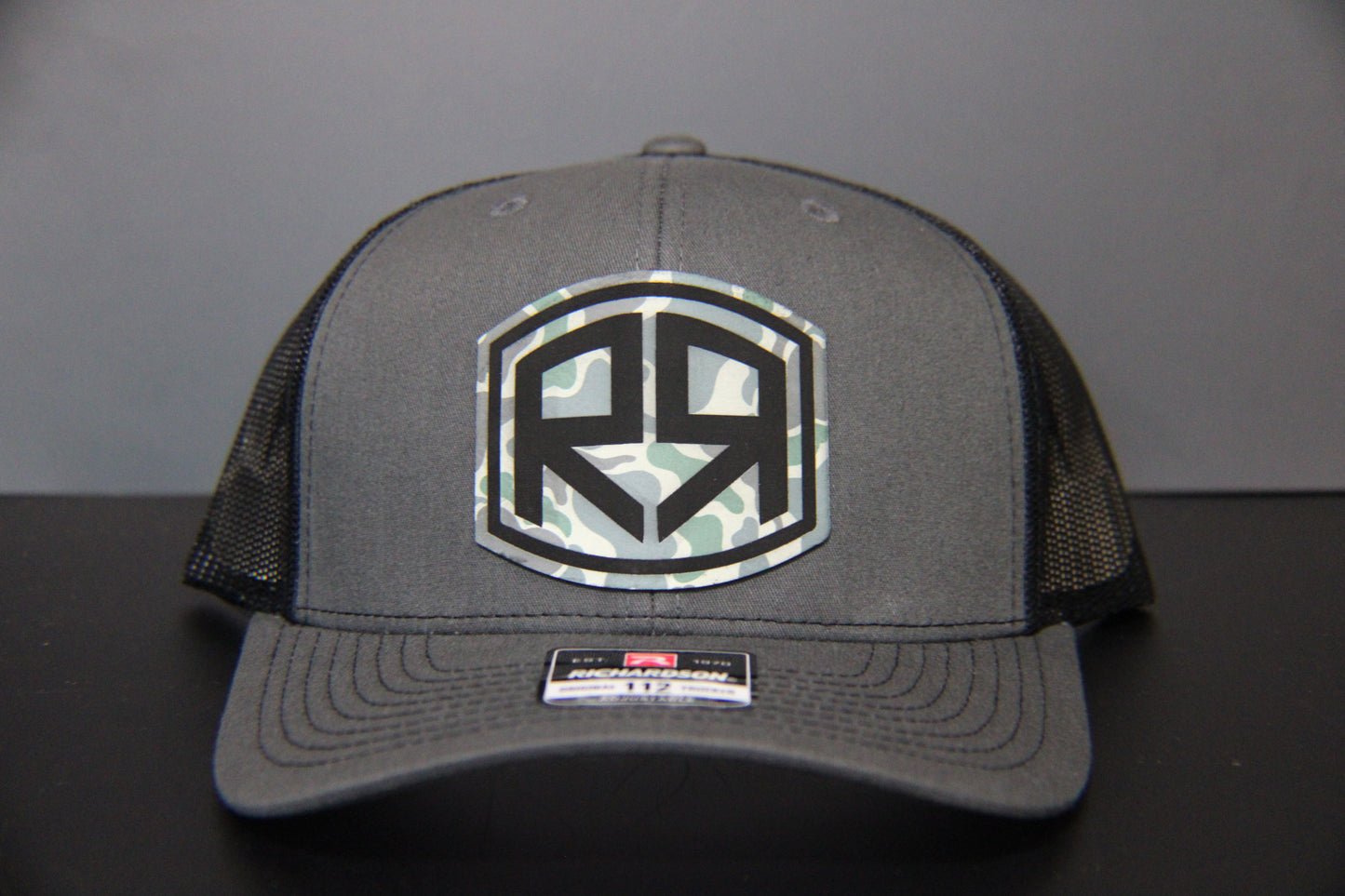 Charcoal/Black- Aqua Camo - Richardson 112