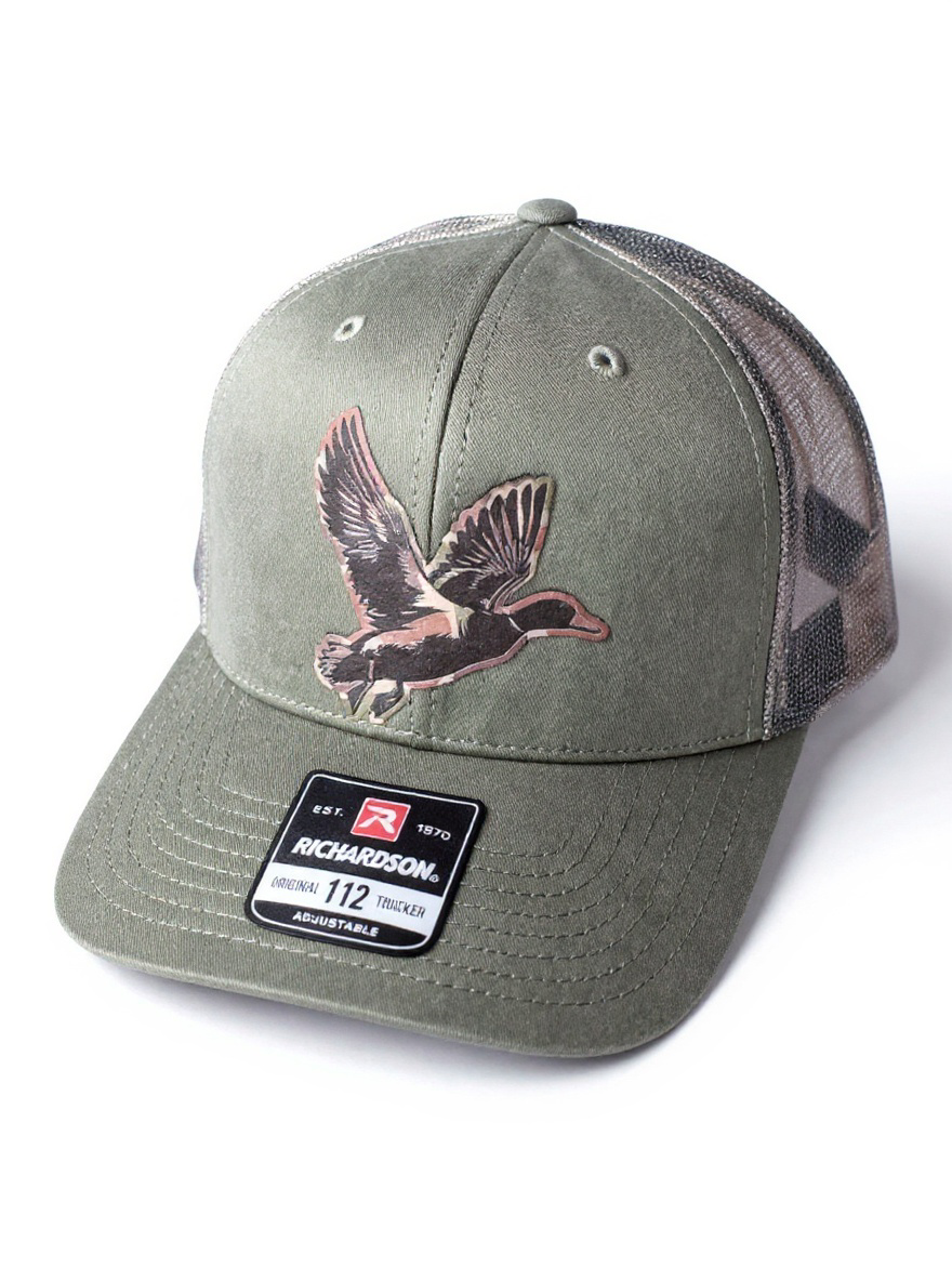 Richardson 112 - River & Ray Logo - Olive Solid