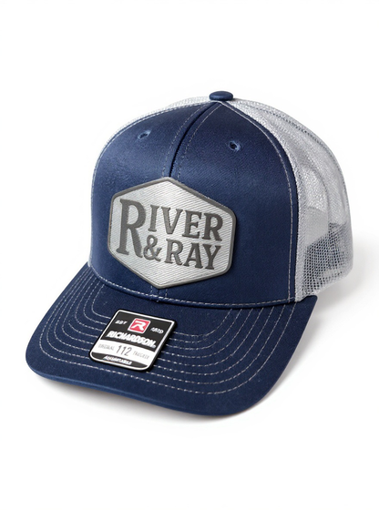 Richardson 112 - River & Ray Logo - Navy/Gray