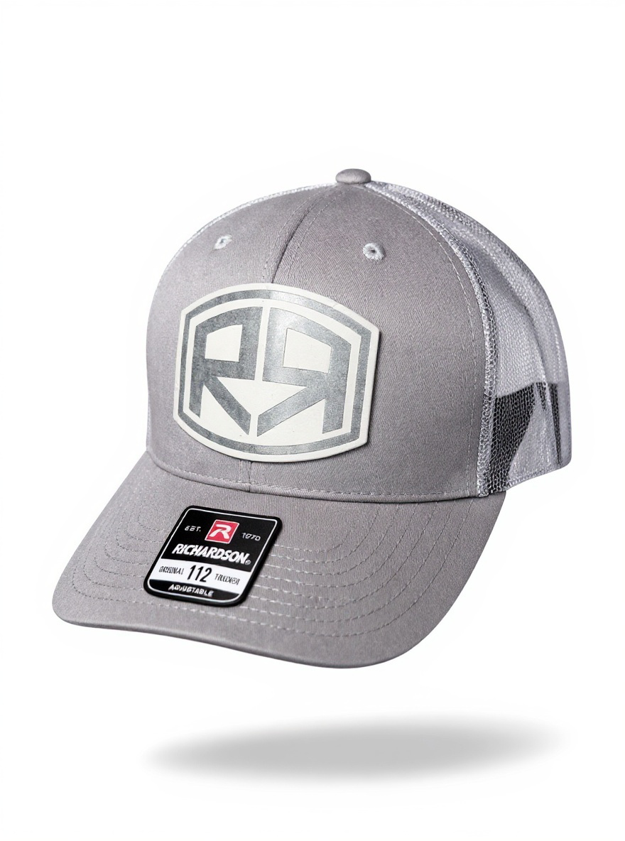 Richardson 112 PFP - River & Ray Logo - Heather Gray/Camo Back - Glow in the Dark!