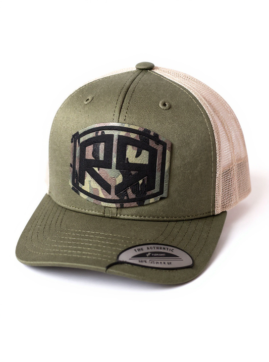 YP 6606 - Trucker - River & Ray Logo - Olive/Tan