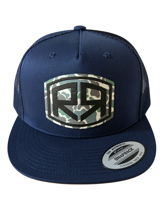 YP 6006 - Flat Bill - River & Ray Logo - Navy