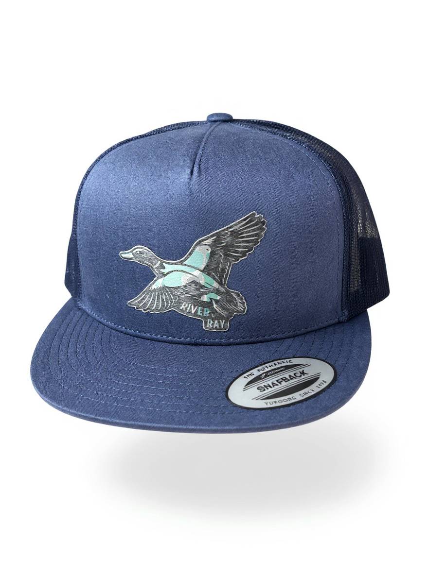 YP 6006 - Flat Bill - River & Ray Logo - Navy