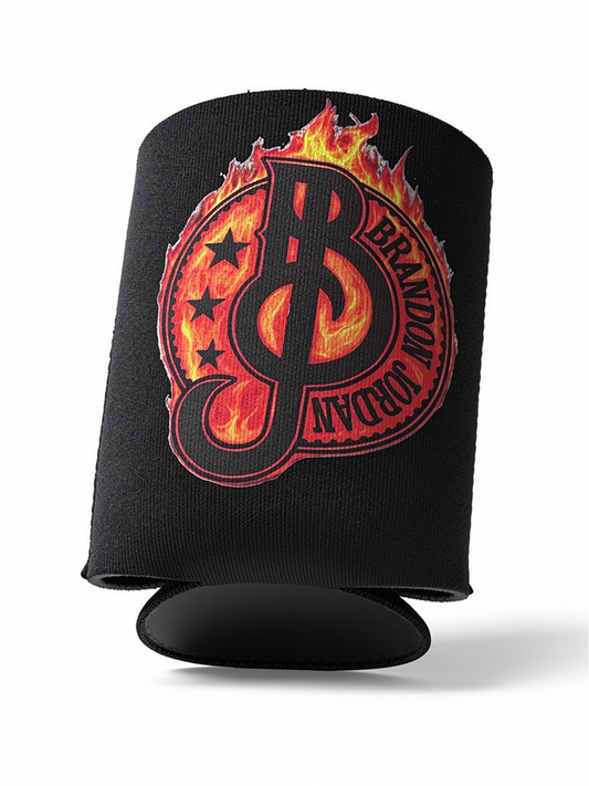 Brandon Jordan - Flaming Logo - Koozie