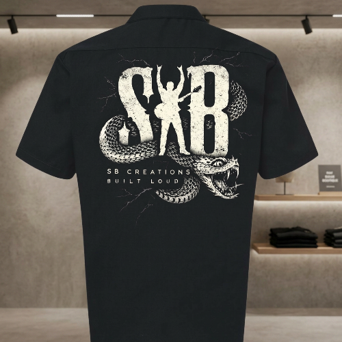 SB Creations - Dickie's Black Men's Button Up