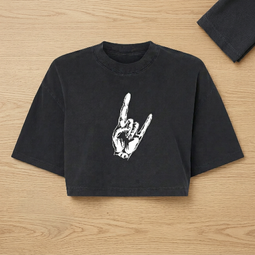 SB Creations Cropped Tee - Black