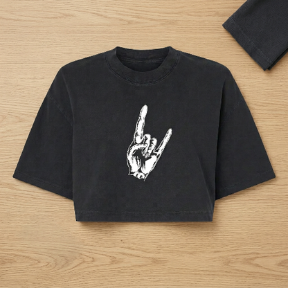 SB Creations Cropped Tee - Black