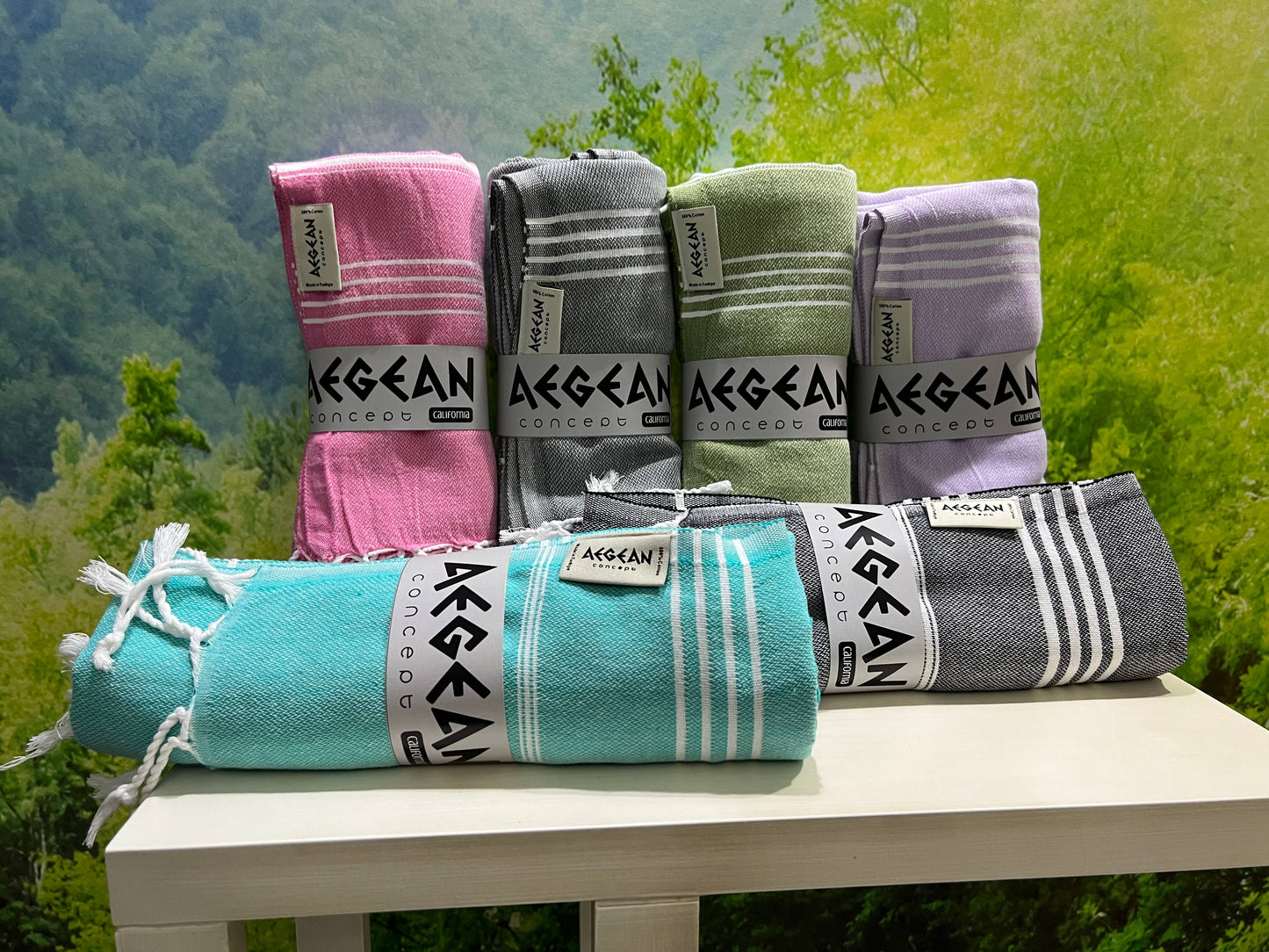 Aegean Concept Turkish Beach Towel, Oversized, Quick-Dry