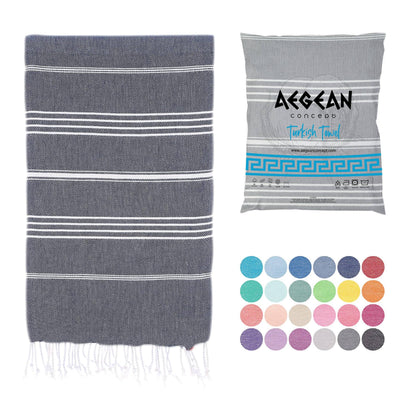 Aegean Concept Turkish Beach Towel, Oversized, Quick-Dry