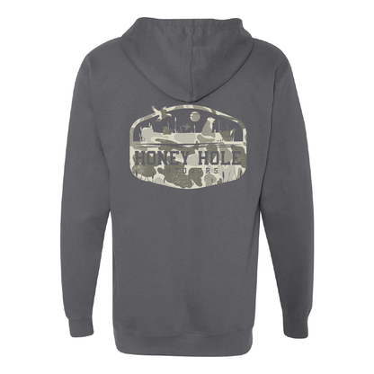 Fleece Hoodie - Boat Buddy - Charcoal